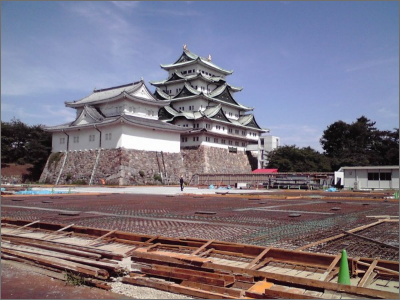 名古屋城本丸御殿復元工事の内、型枠工事